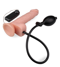 Load image into Gallery viewer, Lifelike vibrating inflatable suction cup dildo