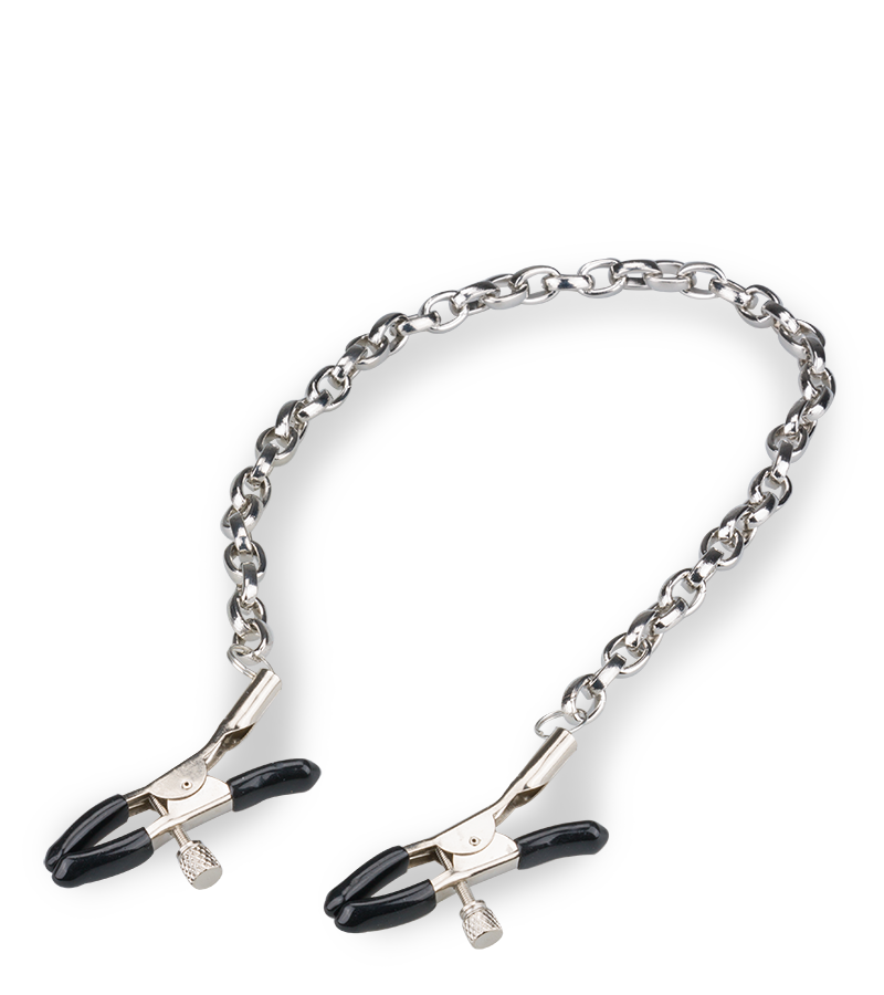 Metal chain nipple clamps