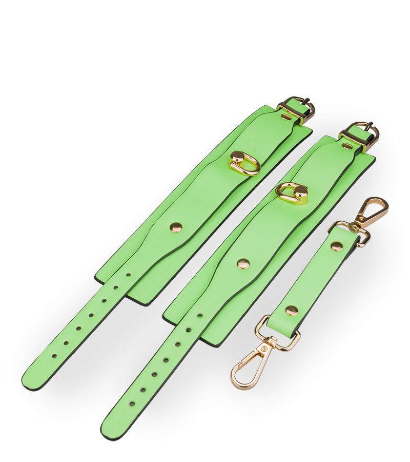 Neon green handcuffs