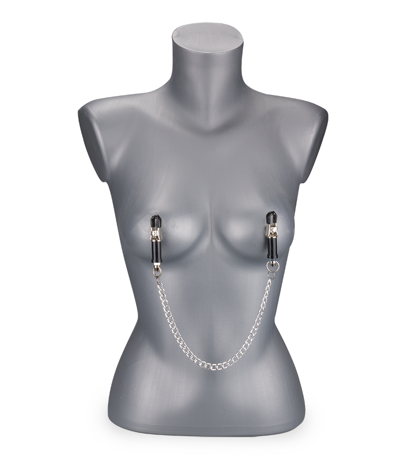 Nipple clamps with chain and weights