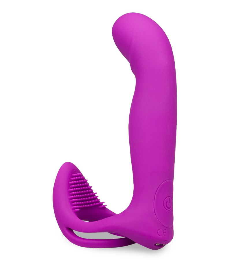 Poly multifunctional vibrator with cock ring