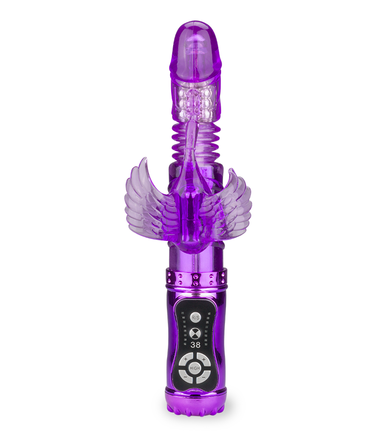 Purple Swan thrusting G-spot rabbit vibrator