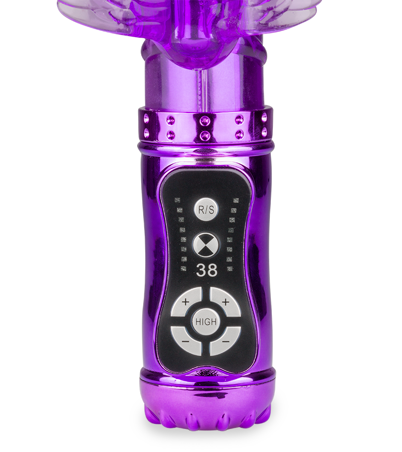 Purple Swan thrusting G-spot rabbit vibrator