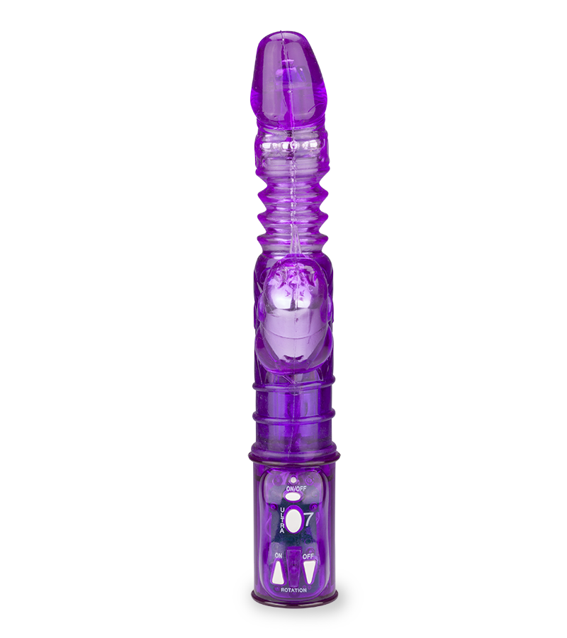 Purple up and down tickler rabbit vibrator