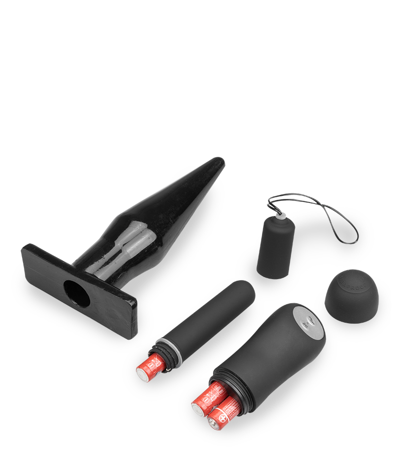 Remote control cone-shaped vibrating anal plug