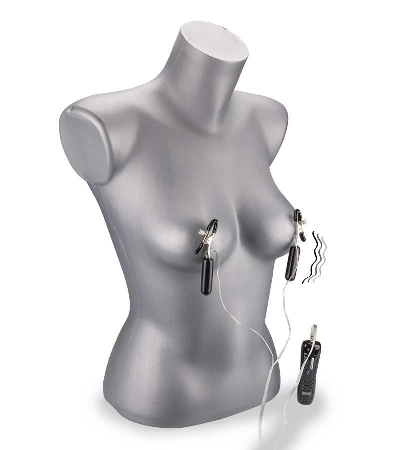 Remote control vibrating nipple clamps