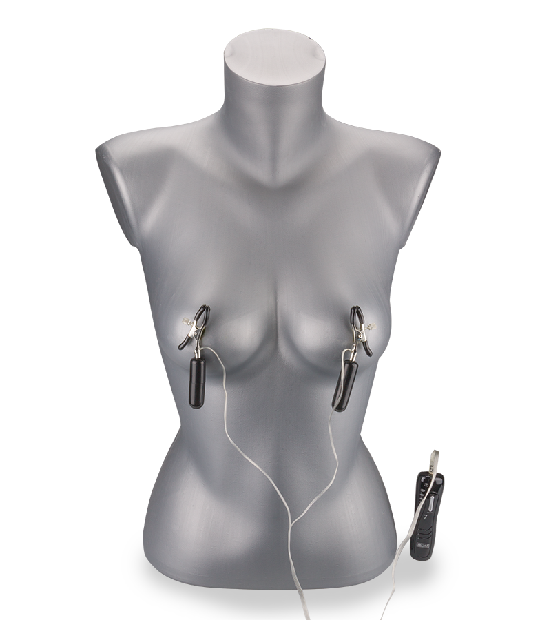 Remote control vibrating nipple clamps
