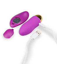 Load image into Gallery viewer, Ribbed USB-powered remote control wireless vibrating love egg 12 modes