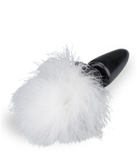 Load image into Gallery viewer, Rosebud fluffy white pompom butt plug