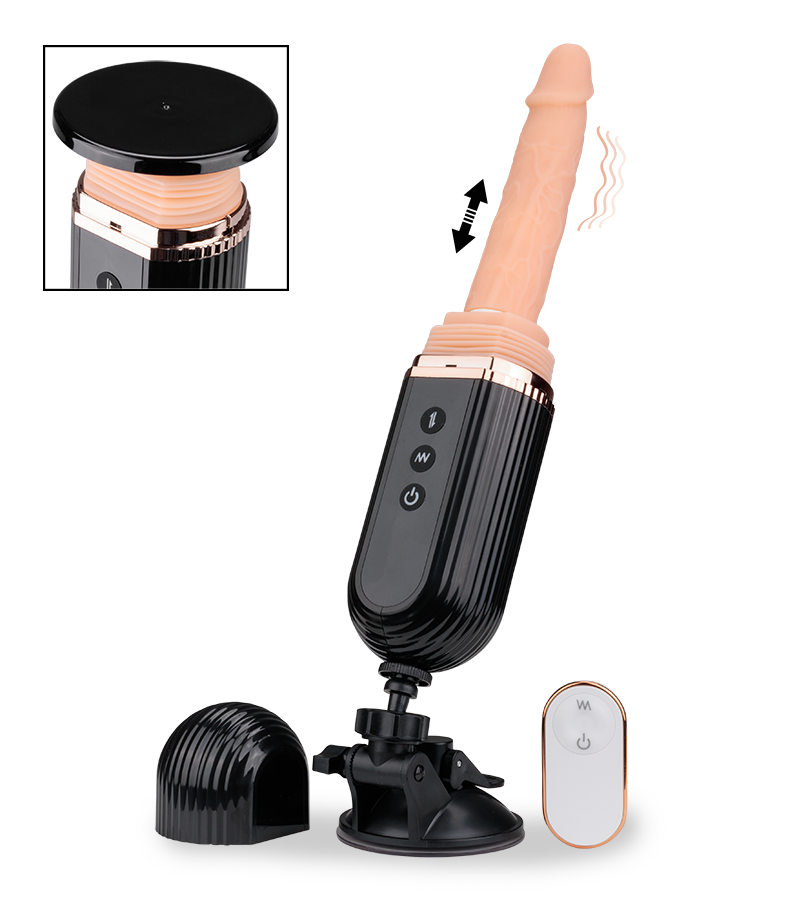 Sex machine for suction-cup dildos and vibrating dildos 7.00 inches