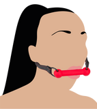 Silicone and faux leather bit gag