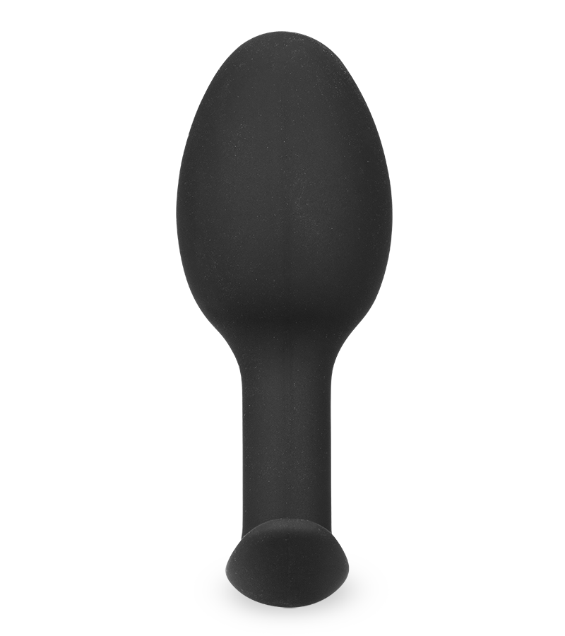 Silicone butt plug with massaging bead