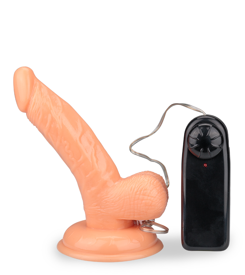 Small vibrating suction-cup dildo