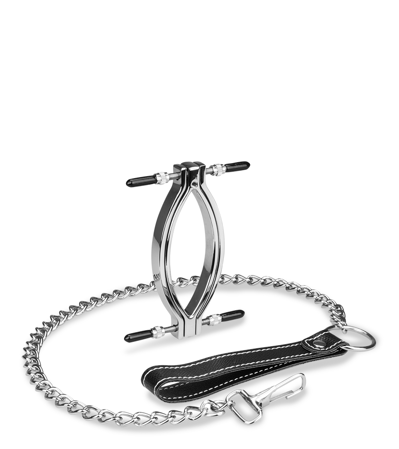 Stainless steel pussy clamp and leash
