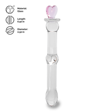 Load image into Gallery viewer, Sweet Heart glass dildo