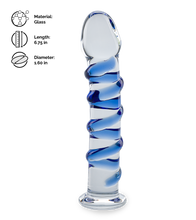 Load image into Gallery viewer, Swirl glass dildo