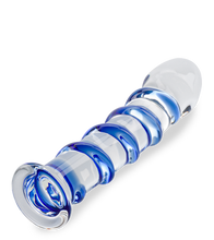 Load image into Gallery viewer, Swirl glass dildo