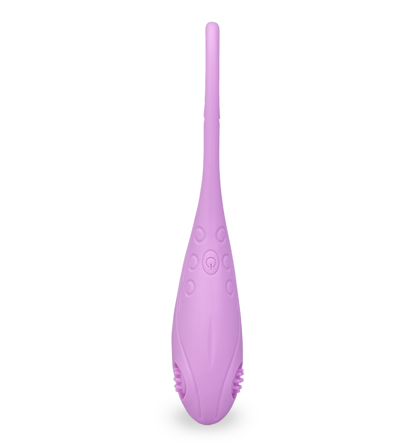 Textured clitoris-stimulating vibrating love egg