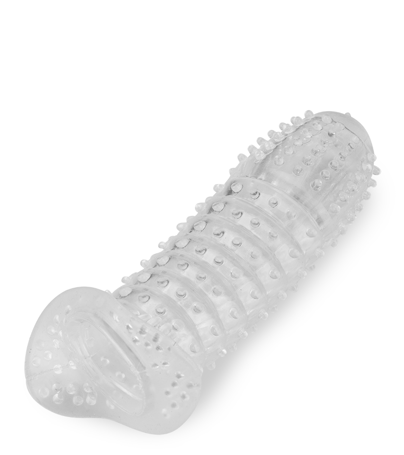 Textured crystal penis extension
