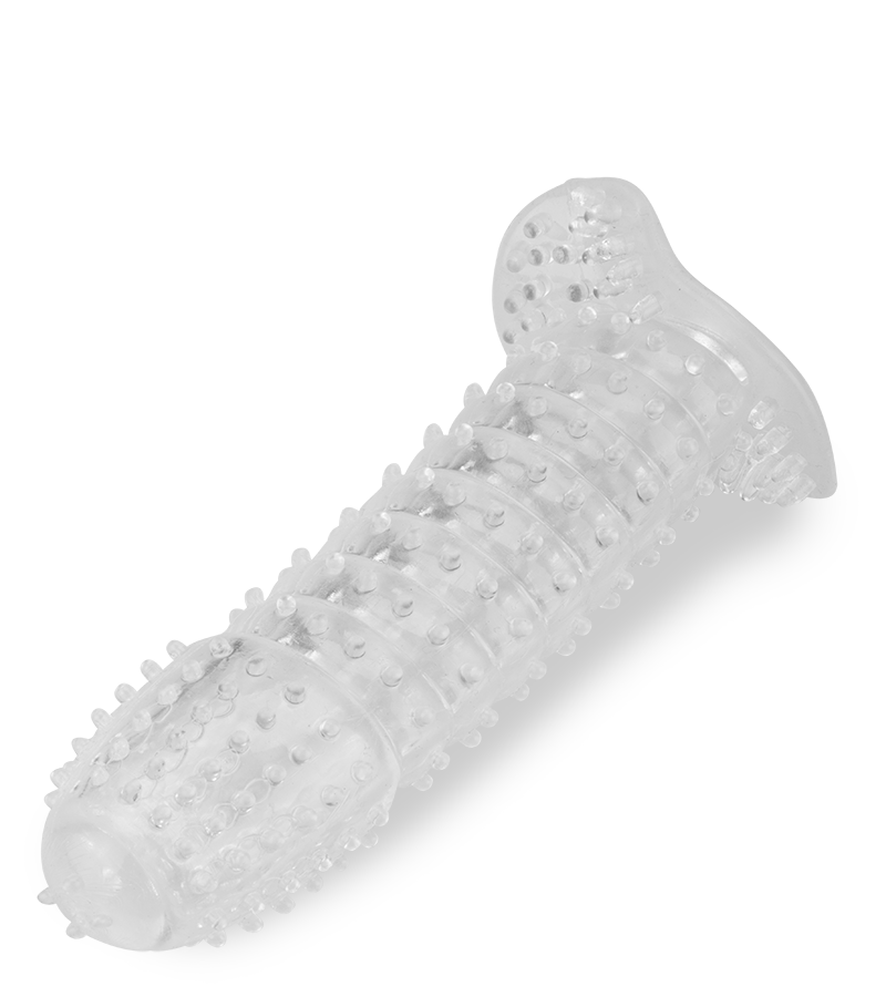 Textured crystal penis extension