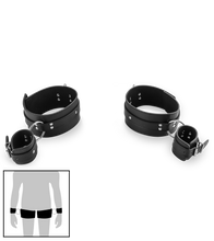 Load image into Gallery viewer, Thigh and wrist BDSM restraints