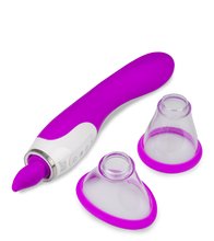 Load image into Gallery viewer, Torch pussy pump with tongue and vibrator