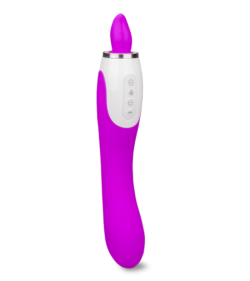 Torch pussy pump with tongue and vibrator