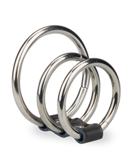 Load image into Gallery viewer, Triple loop metal cock ring