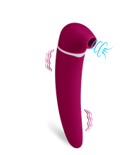 Load image into Gallery viewer, USB vibrating and sucking dildo vibrator