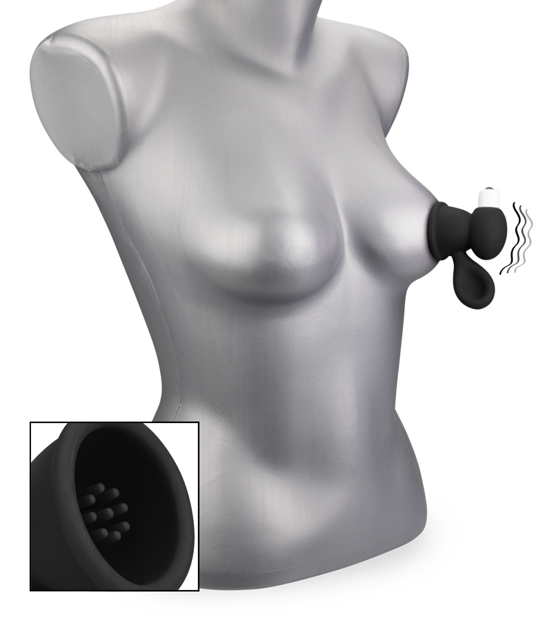 Vibrating and massaging nipple stimulator