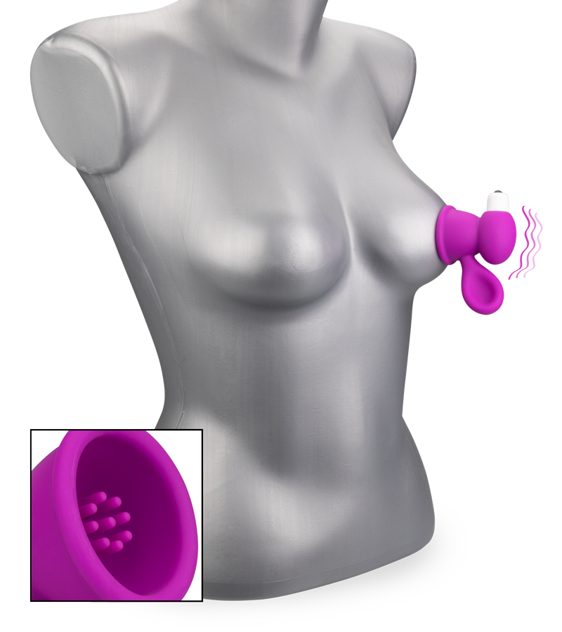 Vibrating and massaging nipple stimulator