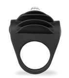 Vibrating cock ring with pleasure tongues