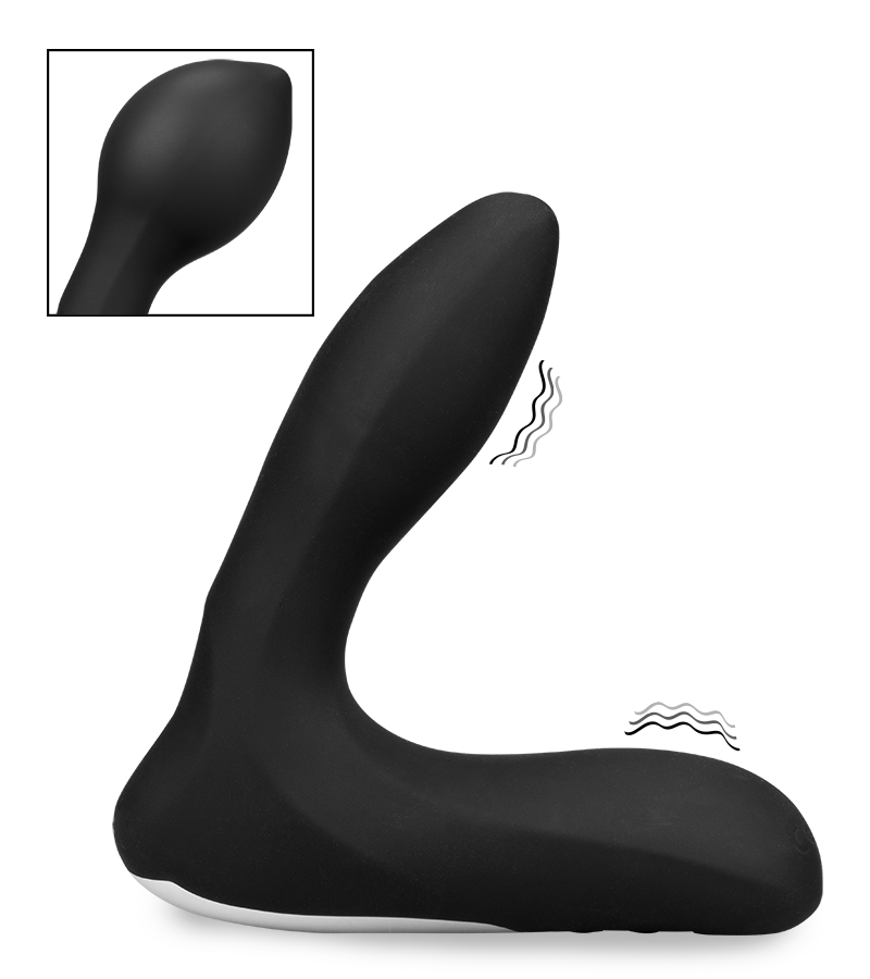 Vibrating inflatable prostate orgasm toy
