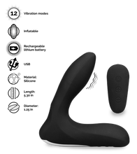 Load image into Gallery viewer, Vibrating inflatable prostate stimulator