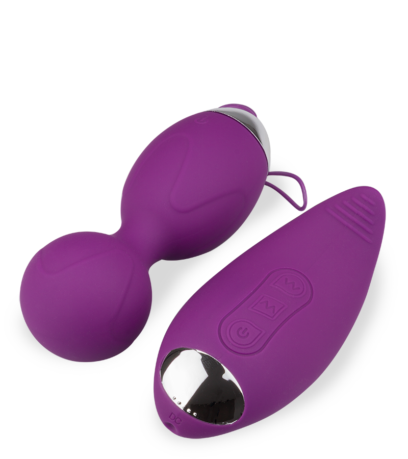 Vibrating love egg with a vibrating clitoris-stimulating remote control