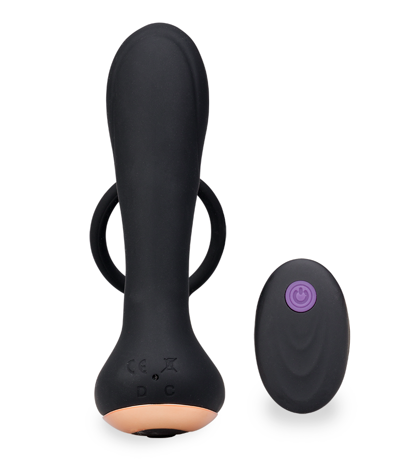 Vibrating prostate stimulator with cock ring 7 modes