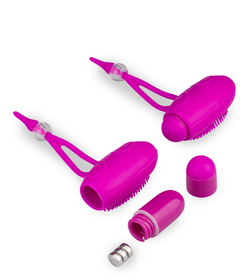 Vibrating silicone nipple clamps