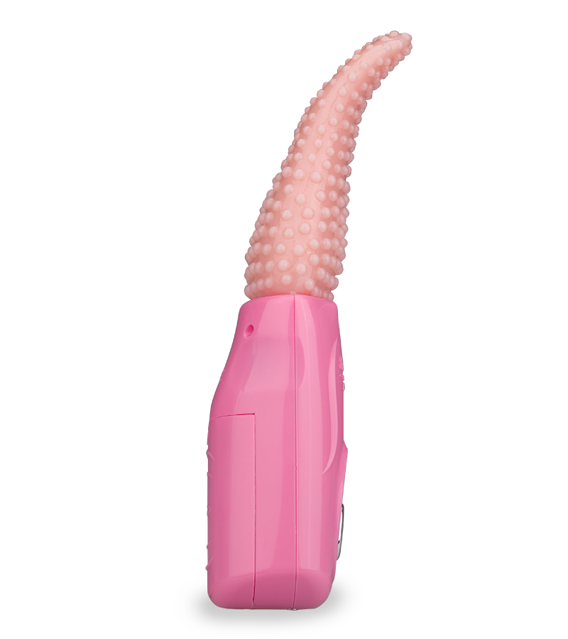 Vibrating tongue-shaped clit and vagina stimulator