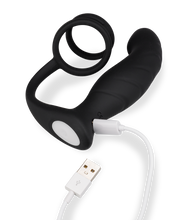 Load image into Gallery viewer, Wandering vibrating double cock ring prostate stimulator