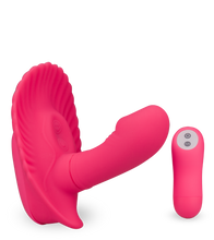 Load image into Gallery viewer, Wearable vibrating shell dildo