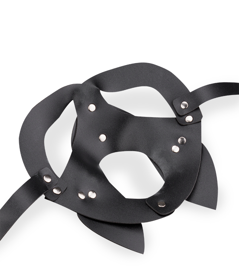 Wildcat faux leather mask