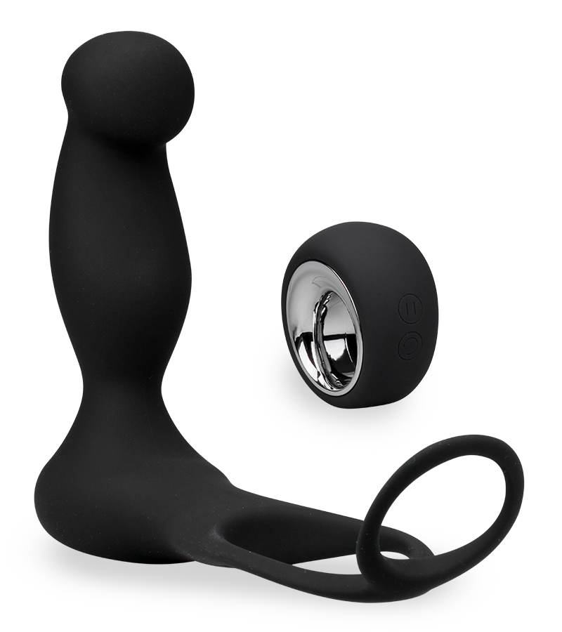 Wireless remote control prostate sex toy with cock ring