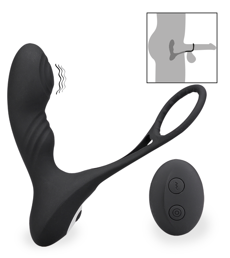 Hero vibrating prostate massager with cock rings