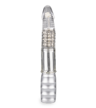 Load image into Gallery viewer, Silver Pleasure rotating rabbit vibrator